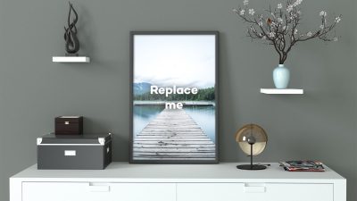 موکاپ قاب عکس دیواری