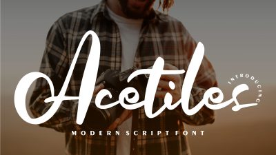 فونت انگلیسی Acetiles
