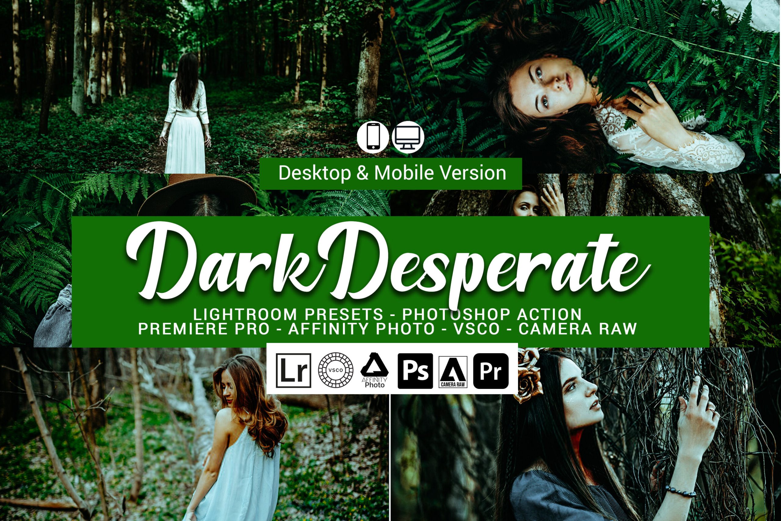16 پریست لایت روم مشکی و سبز Dark Desperate
