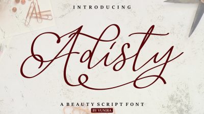 فونت انگلیسی Adisty فونت انگلیسی Adisty