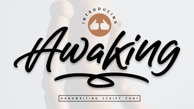 فونت انگلیسی Awaking برای طراحی لوگو فونت انگلیسی Awaking برای طراحی لوگو
