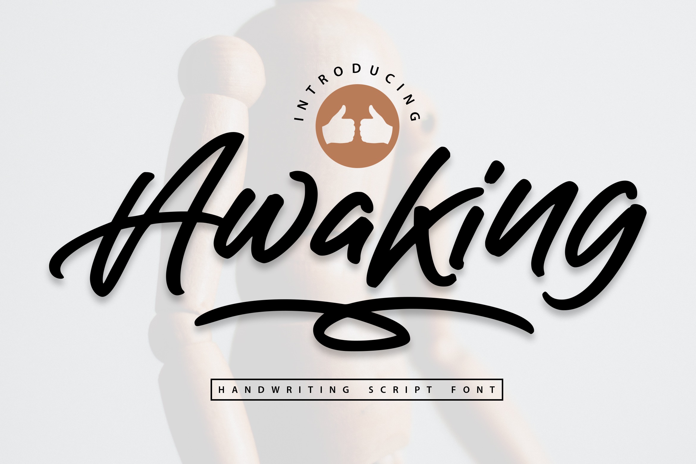 فونت انگلیسی Awaking برای طراحی لوگو