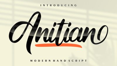 فونت انگلیسی Anitian فونت انگلیسی Anitian