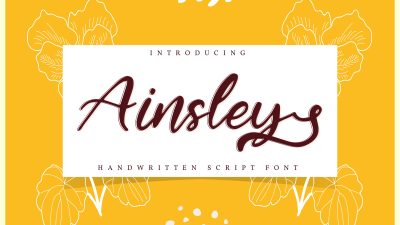 فونت انگلیسی Ainsley فونت انگلیسی Ainsley