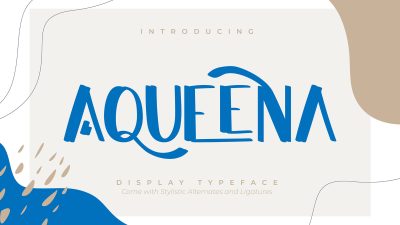 فونت انگلیسی Aqueena