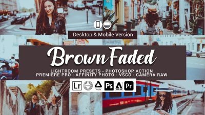 20 پریست لایت روم کمرنگ قهوهای Brown Faded 20 پریست لایت روم کمرنگ قهوهای Brown Faded