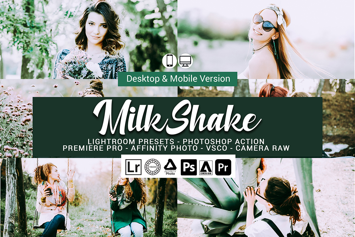 20 پریست لایت روم با تم شیری و سبز Milk Shake