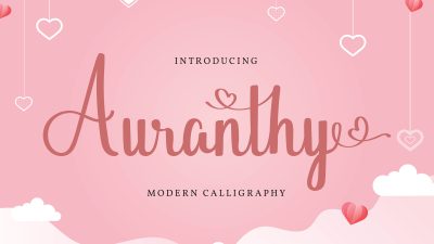 فونت انگلیسی Auranthy فونت انگلیسی Auranthy
