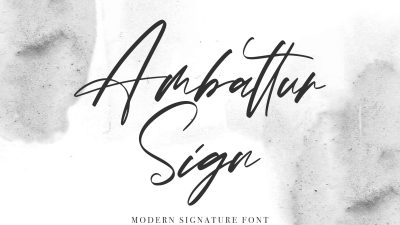 فونت انگلیسی Ambattur Sign