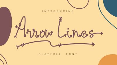 فونت انگلیسی Arrow Lines