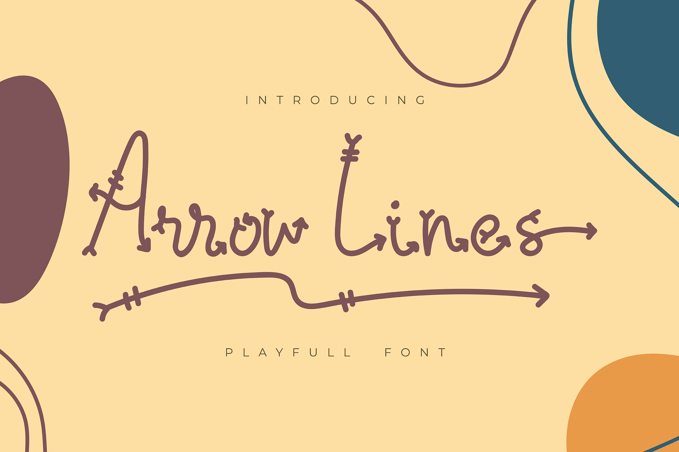 فونت انگلیسی Arrow Lines