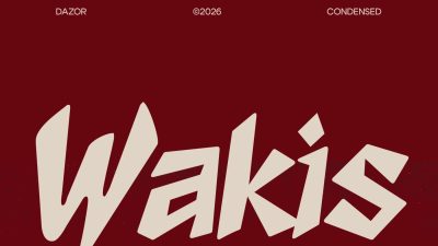 فونت انگلیسی Wakis برای طراحی فونت انگلیسی Wakis برای طراحی
