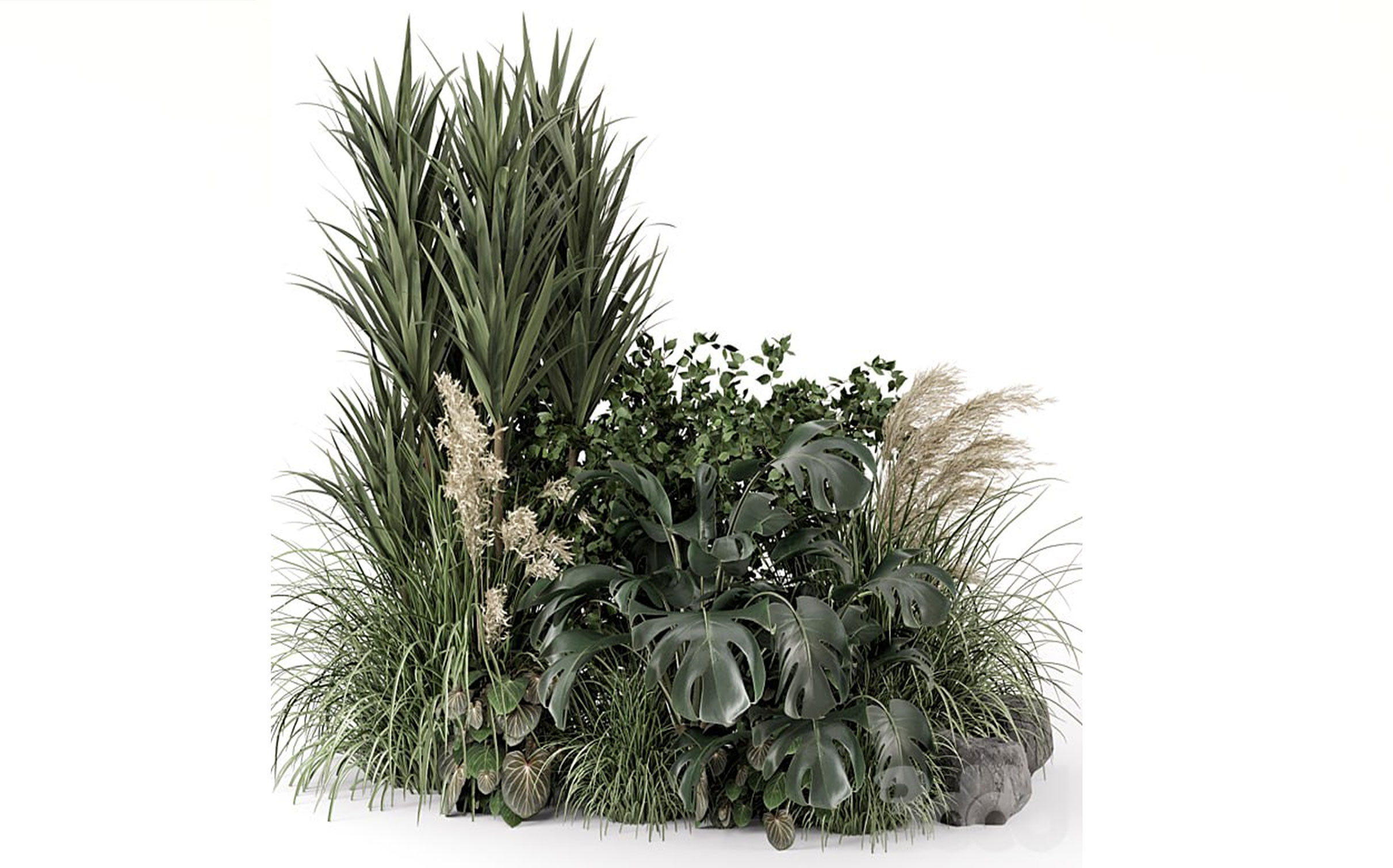 مدل سه بعدی و آبجکت باغچه