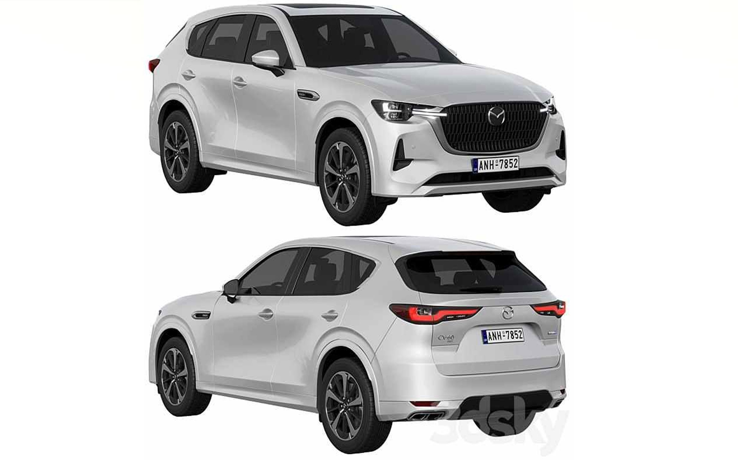 مدل سه بعدی و آبجکت ماشین مزدا CX60