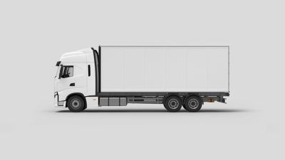 موکاپ تریلی سفید موکاپ تریلی سفید