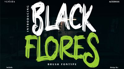فونت انگلیسی Black Flores برای طراحی لوگو