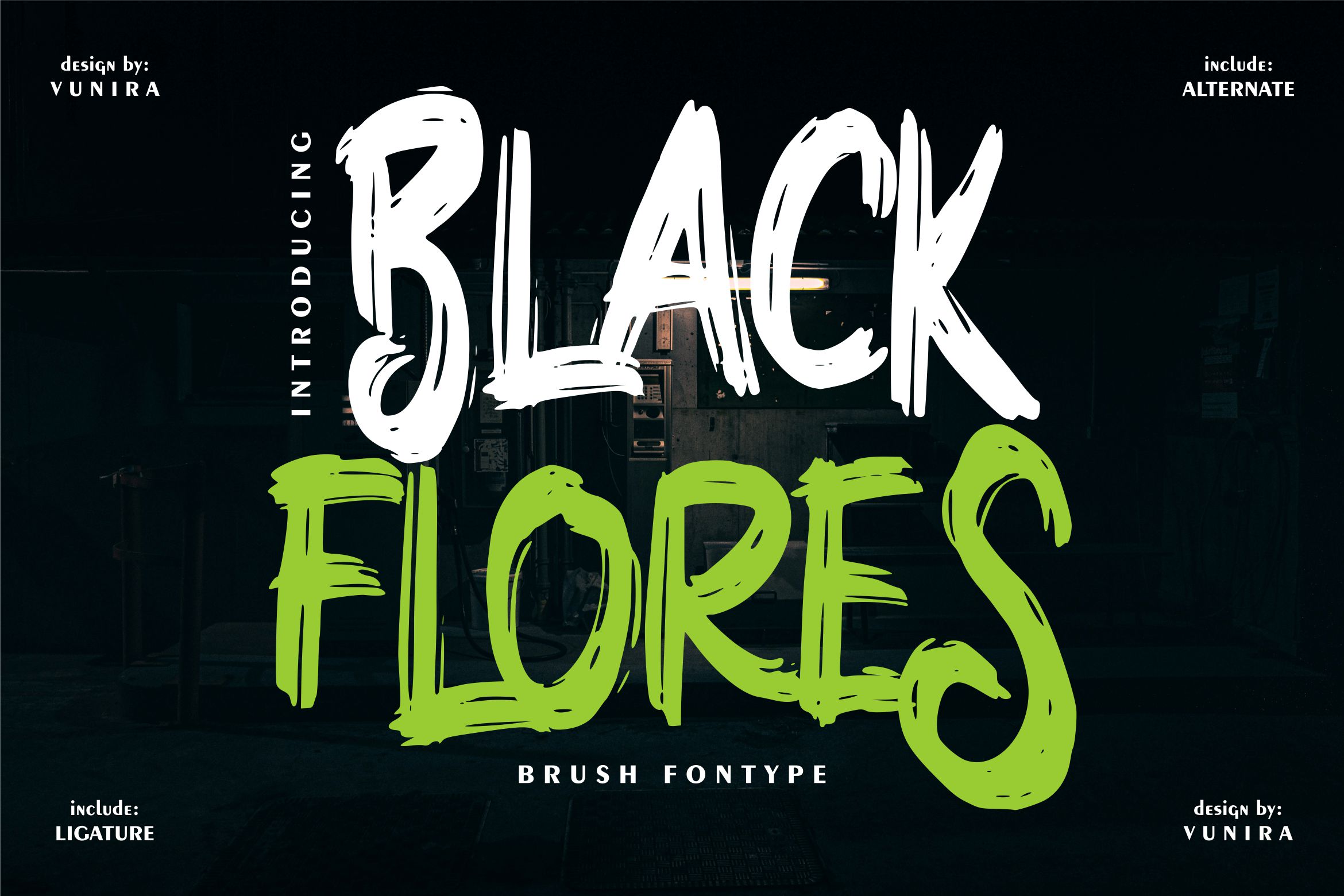 فونت انگلیسی Black Flores برای طراحی لوگو