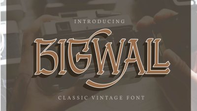 فونت انگلیسی Bigwall فونت انگلیسی Bigwall