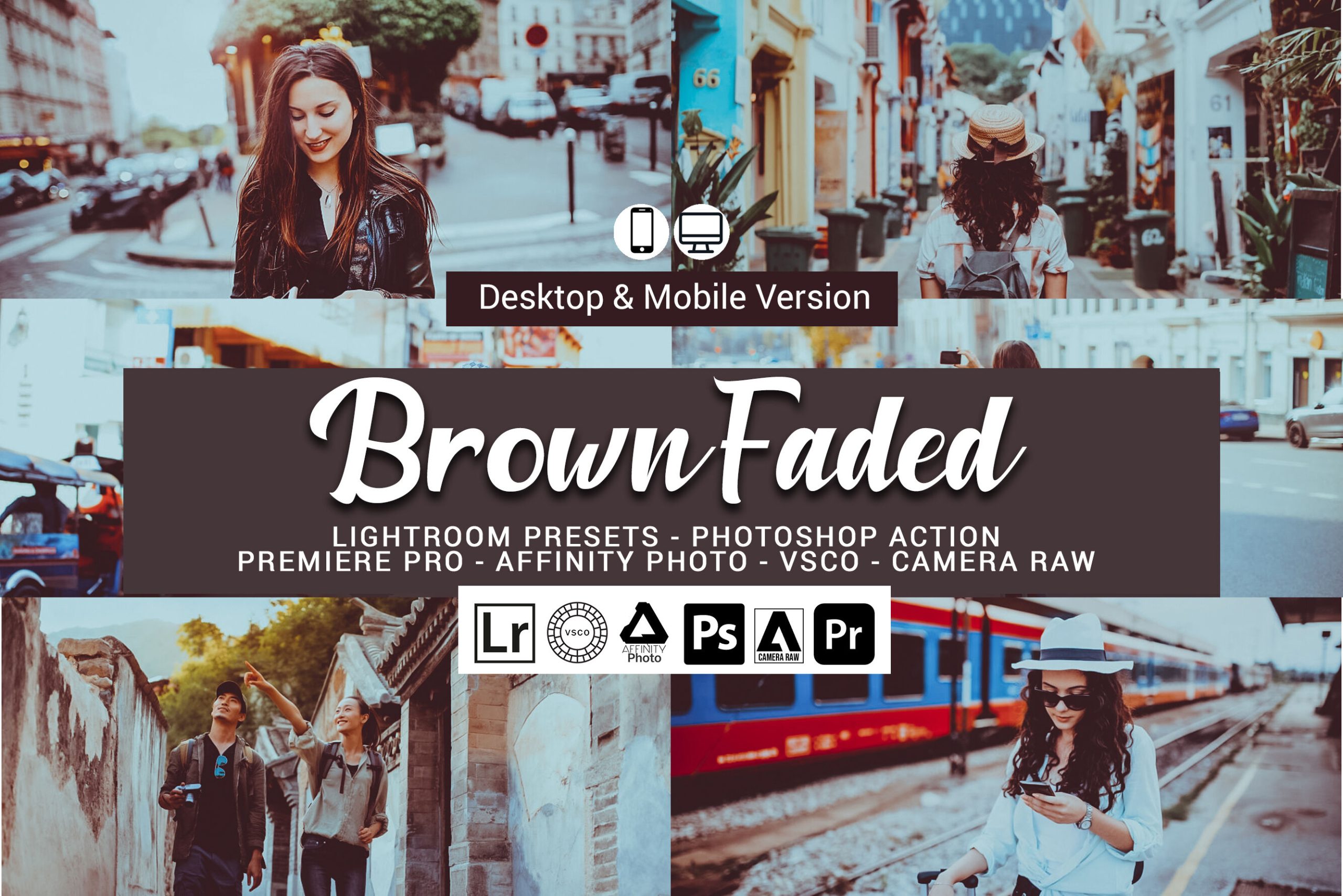 20 پریست لایت روم رنگ قهوه‌ای Brown Faded