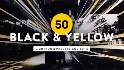 50 پریست لایت روم با تم سیاه و زرد black yellow lightroom