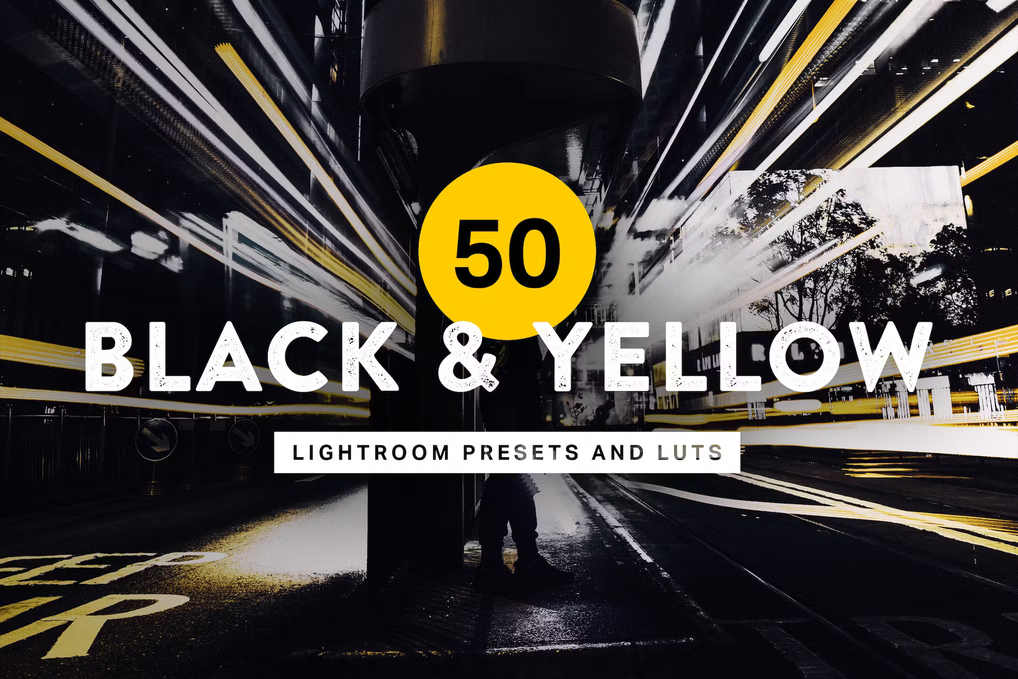 50 پریست لایت روم با تم سیاه و زرد black yellow lightroom