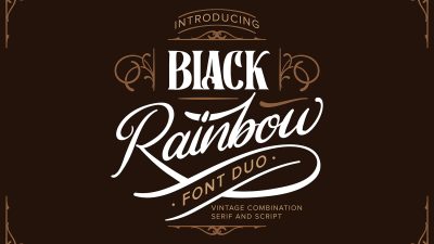 فونت انگلیسی و دستنویس Black Rainbow فونت انگلیسی و دستنویس Black Rainbow