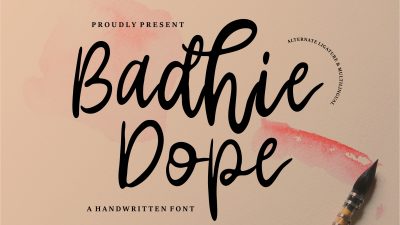 فونت انگلیسی Badhie Dope