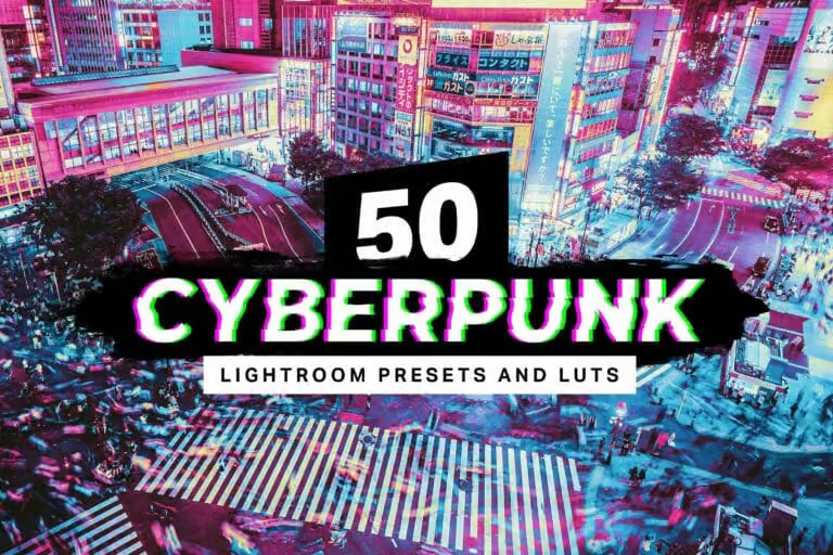۵۰ پریست لایت‌روم با تم سایبرپانک cyberpunk lightroom presets
