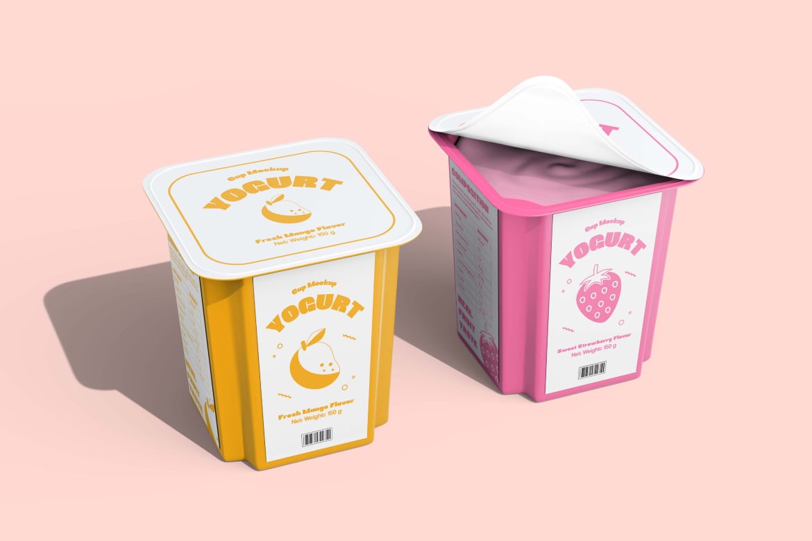 موکاپ ظرف ماست