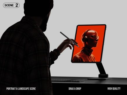 موکاپ صفحه نمایش تبلت آیپد