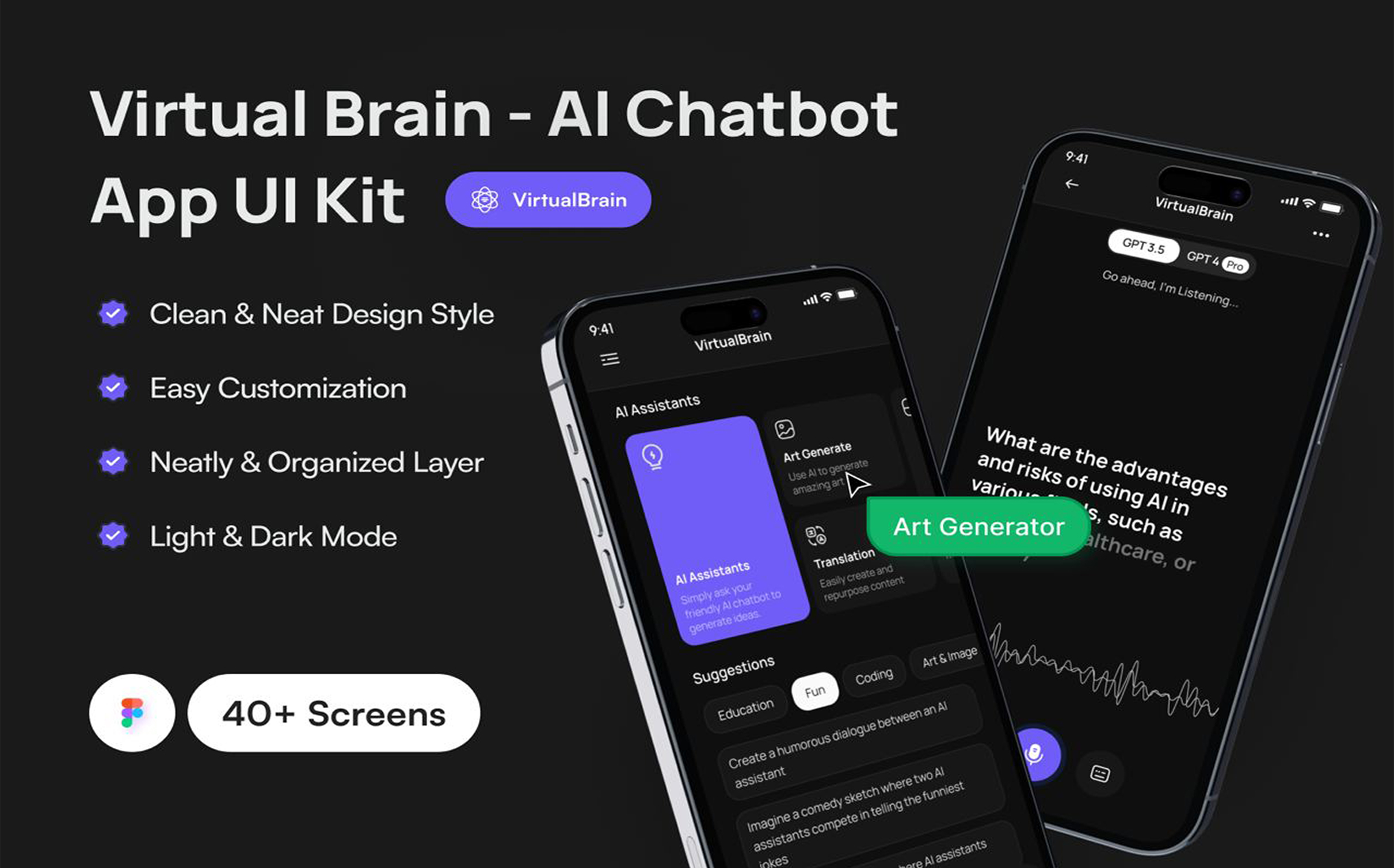 کیت رابط کاربری اپلیکیشن چت‌بات هوش مصنوعی