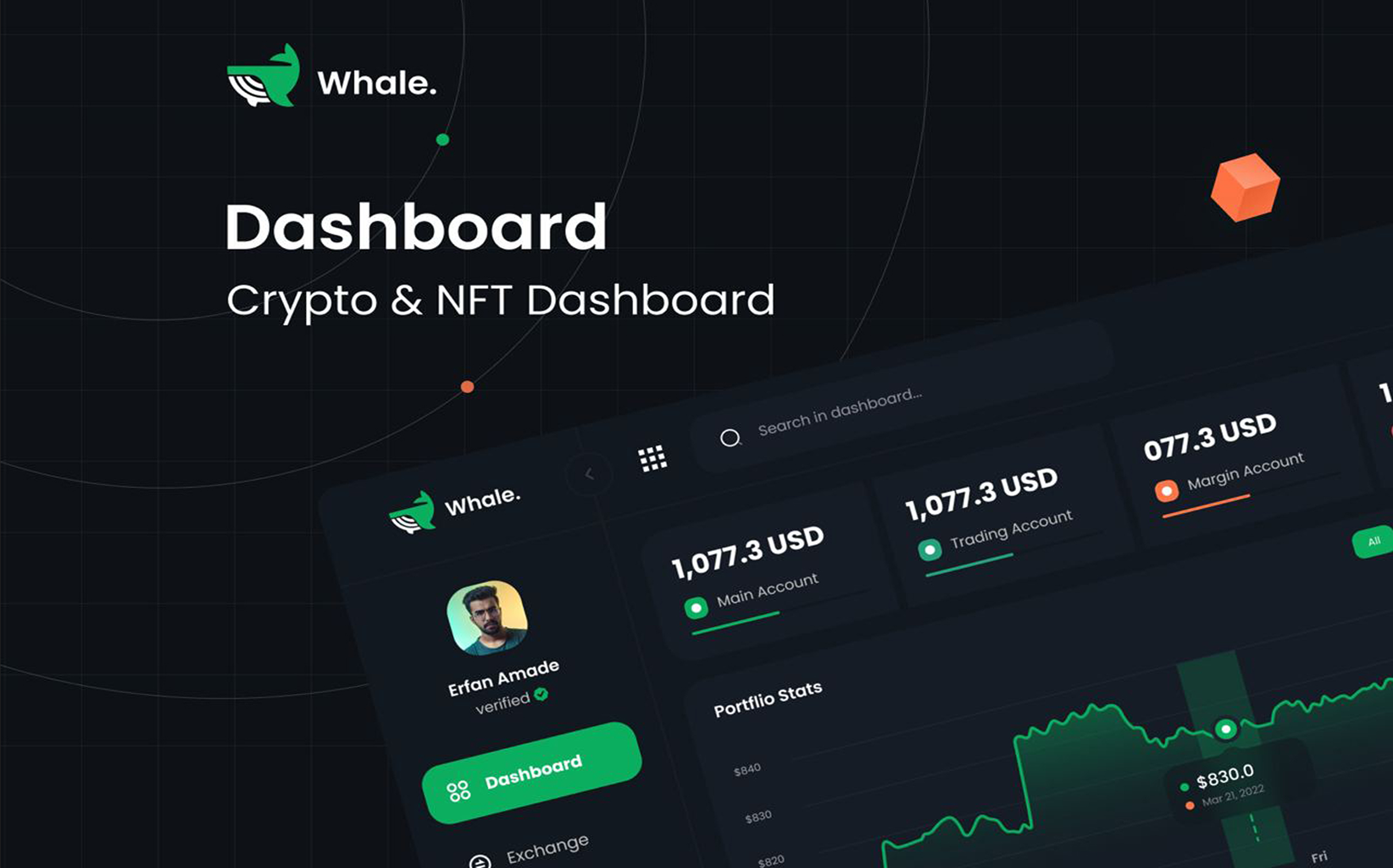 کیت رابط کاربری داشبورد کریپتو و NFT